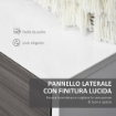 MOBILETTO IN LEGNO CON APERTURA A PRESSIONE 117X36X74CM BIANCO E GRIGIO SCURO