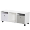 MOBILETTO PORTAGIOCHI CON RUOTE SALVASPAZIO 90X30X37.9CM BIANCO