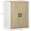 Il numero 1 del risparmio-MOBILETTO MULTIUSO CON PIEDINI E ANTE 60X30X78CM  IN LEGNO BIANCO E BEIGE