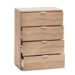 CASSETTIERA BASIC CON 4 CASSETTI IN LEGNO NATURALE 60 X 38 X H 85 CM