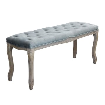 PANCA MISTY IN VELLUTO VINTAGE DI COLORE GRIGIO