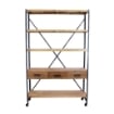 BUCK SCAFFALE A 5 RIPIANI CON 3 CASSETTI IN STILE INDUSTRIAL 114,3X46,5XC136 CM