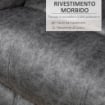 POLTRONA RELAX RECLINABILE  IN TESSUTO CON IMBOTTITURA EXTRA 96X91X108CM GRIGIO