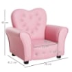 POLTRONCINA PER BAMBINI IMBOTTITA CON STRUTTURA IN LEGNO 59X41.5X49CM ROSA