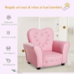 Poltroncina Imbottita per Bambini 57x42x45 cm con Poggiapiedi Rosa –  acquista su Giordano Shop