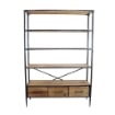 DELMAR SCAFFALE INDUSTRIAL 5 PIANI E 3 CASSETTI 128X44,5X153,5 CM LEGNO