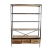 DELMAR SCAFFALE INDUSTRIAL 5 PIANI E 3 CASSETTI 128X44,5X153,5 CM LEGNO