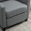 POLTRONA RELAX IMBOTTITA E RECLINABILE SIMILPELLE 70.5X86X99CM GRIGIO