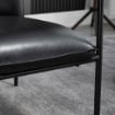 POLTRONCINA STILE INDUSTRIALE SIMILPELLE E ACCIAIO 60X59X78CM COLORE NERO