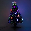 ALBERO DI NATALE IN PVC E FIBRA OTTICA CON 12 LED 90CM CON 90 RAMI