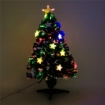 ALBERO DI NATALE IN PVC E FIBRA OTTICA CON 12 LED 90CM CON 90 RAMI