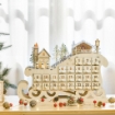 CALENDARIO DELL'AVVENTO A SLITTA IN LEGNO E LED 45X10X31 CM