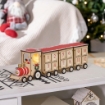 CALENDARIO DELL AVVENTO A TRENO IN LEGNO CON LED 40X81X11 CM