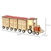 CALENDARIO DELL AVVENTO A TRENO IN LEGNO CON LED 40X81X11 CM