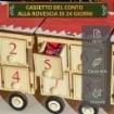 CALENDARIO DELL AVVENTO A TRENO IN LEGNO CON LED 40X81X11 CM