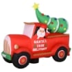 BABBO NATALE SU CAMION GONFIABILE 180CM DA INTERNO ED ESTERNO CON LUCI A LED 