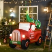 BABBO NATALE SU CAMION GONFIABILE 180CM DA INTERNO ED ESTERNO CON LUCI A LED 