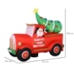 BABBO NATALE SU CAMION GONFIABILE 180CM DA INTERNO ED ESTERNO CON LUCI A LED 