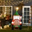 BABBO NATALE SU CAMION GONFIABILE 180CM DA INTERNO ED ESTERNO CON LUCI A LED 