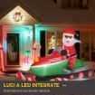 BABBO NATALE GONFIABILE SU MOTOSLITTA CON LUCI LED INTEGRATE DA ESTERNO 