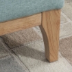  PANCA IMBOTTITA CONTENITORE IN TESSUTO EFFETTO LINO DESIGN SCANDINAVO AZZURRA