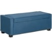 PANCA FONDOLETTO CON VANO CONTENITORE IN TESSUTO 120X50X44CM BLU