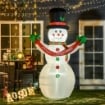 PUPAZZO DI NEVE GONFIABILE GIGANTE DA ESTERNO IMPERMEABILE CON LUCI A LED 243 CM