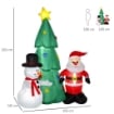 ALBERO DI NATALE GONFIABILE CON BABBO NATALE CON LUCI LED 105X145X185CM 