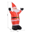 BABBO NATALE GONFIABILE LUMINOSO CON LUCI LED 80X40X120CM