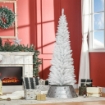 ALBERO DI NATALE ARTIFICIALE IN PVC CON 390 RAMI DA 180 CM BIANCO