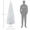 ALBERO DI NATALE ARTIFICIALE IN PVC CON 390 RAMI DA 180 CM BIANCO