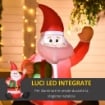 BABBO NATALE GONFIABILE IMPERMEABILE DA ESTERNO CON LUCI A LED 120CM  ROSSO