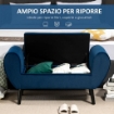 PANCA CONTENITORE FONDO LETTO 118X42X66 CM IN COLORE BLU