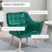 POLTRONCINA STILE NORDICO  EFFETTO VELLUTO 64X62X72.5 CM VERDE