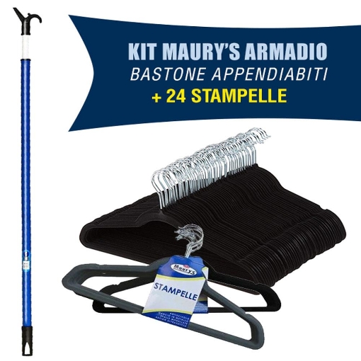 Il numero 1 del risparmio-MAURY'S SET 24 STAMPELLE GRUCCE VELLUTO  ANTISCIVOLO APPENDIABITI