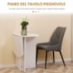 TAVOLO DA PRANZO PIEGHEVOLE SALVASPAZIO IN LEGNO 90X60X74CM BIANCO