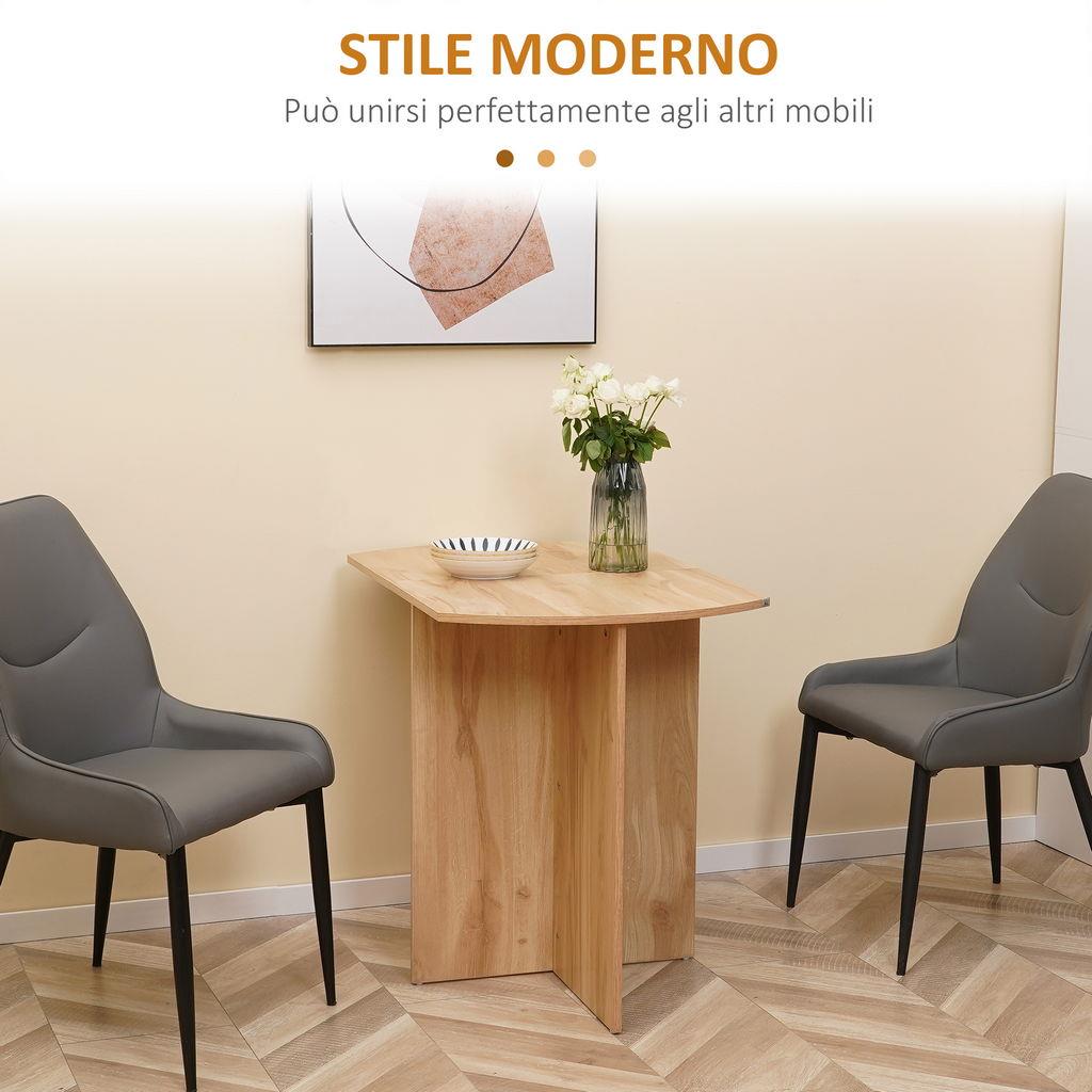 Il Numero 1 Del Risparmio-TAVOLO DA PRANZO PIEGHEVOLE 120 X 80 X 73 CM Bianco E Legno Natirale Main 510