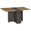 TAVOLO PIEGHEVOLE IN TRUCIOLATO CON 2 CASSETTI A 6 RUOTE140X76X76CM