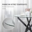 Il numero 1 del risparmio-TAVOLO ROTONDO IN VETRO E GAMBE INCROCIATE IN  METALLO 80X80X75CM