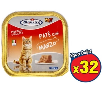MAURY'S CAT 32 PATÈ CON MANZO DA 100 GR
