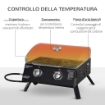 BARBECUE A GAS PIEGHEVOLE CON COPERCHIO, TERMOMETRO E 2 BRUCIATORI IN ACCIAIO