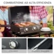 BARBECUE A GAS PIEGHEVOLE CON COPERCHIO, TERMOMETRO E 2 BRUCIATORI IN ACCIAIO