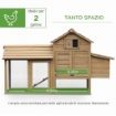 POLLAIO PREFABBRICATO IN LEGNO PER 2 GALLINE PER GIARDINO