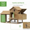 POLLAIO PREFABBRICATO IN LEGNO PER 2 GALLINE PER GIARDINO