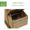 POLLAIO PREFABBRICATO IN LEGNO PER 2 GALLINE PER GIARDINO