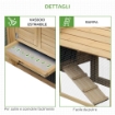 POLLAIO PREFABBRICATO IN LEGNO PER 2 GALLINE PER GIARDINO