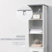 ARMADIETTO BAGNO CON SCAFFALE A 3 LIVELLI 1 CASSETTO E 1 MOBILETTO 34X30X163CM