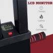 VERTICAL CLIMBER CON MONITOR LCD E ALTEZZA REGOLABILE IN ACCIAIO E ABS