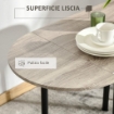 SET DA PRANZO 3 PEZZI CON 2 SEDIE E 1 TAVOLO DA PRANZO OVALE IN MDF E ACCIAIO