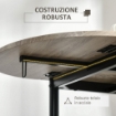 SET DA PRANZO 3 PEZZI CON 2 SEDIE E 1 TAVOLO DA PRANZO OVALE IN MDF E ACCIAIO